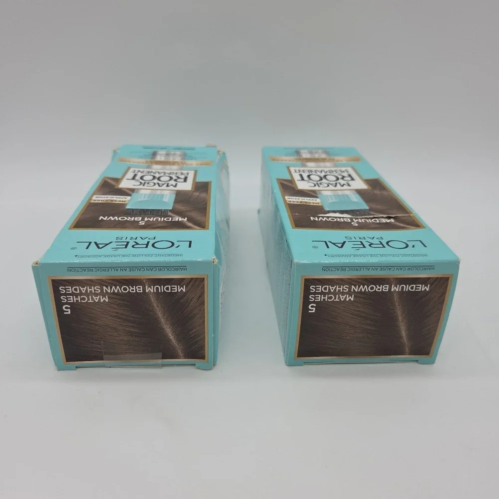 NEW Lot Of 2 L'oreal Paris Magic Root Permanent #5 Matches Medium Brown Shades